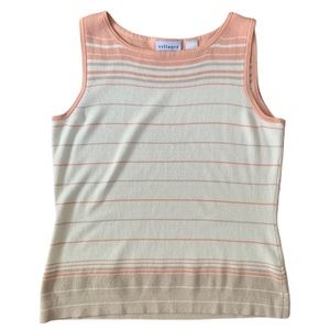 pink striped tank top